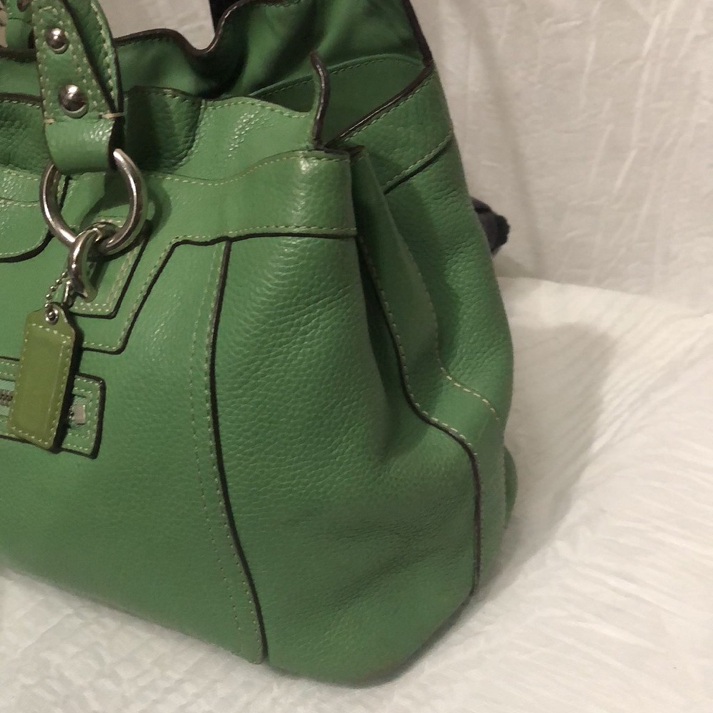 Coach Penelope Green Leaf Pebbled Leather Bag - Picture 4 of 13